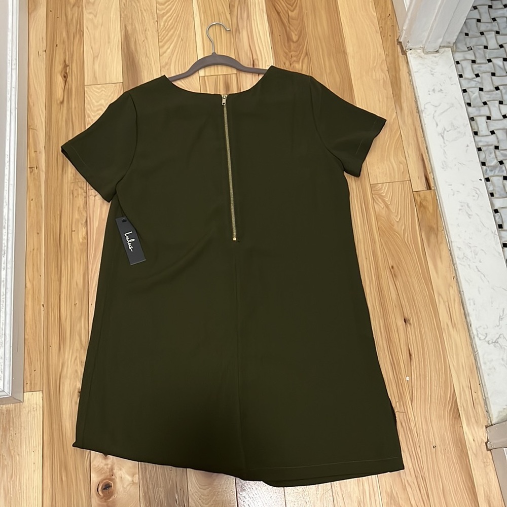 Army green mini dress